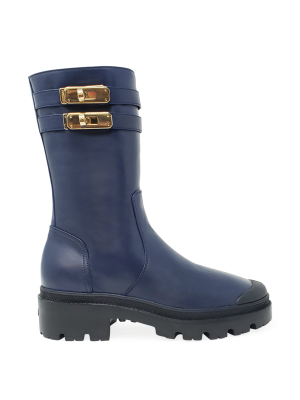 Double Bucket Boot - Mid Blue