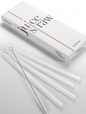 Glass Juice Straw Set