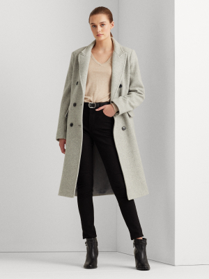 Herringbone Wool-blend Coat