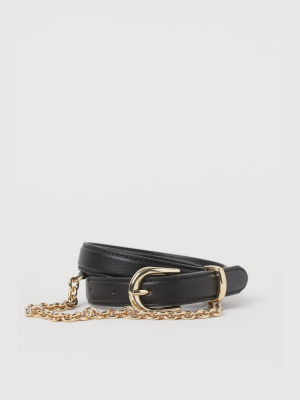 Chain-detail Waist Belt
