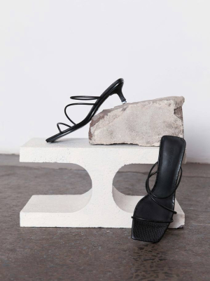 Jackie Croc Heels - Black