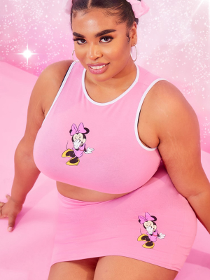 Plus Baby Pink Disney Crop Top