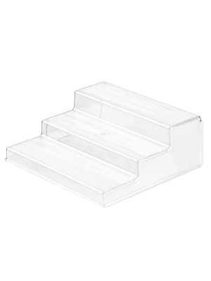 Interdesign Linus Plastic Spice Rack 3-tier Organizer Clear