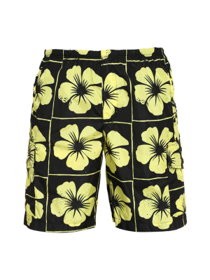 Palm Angels Allover Floral Printed Swim Shorts