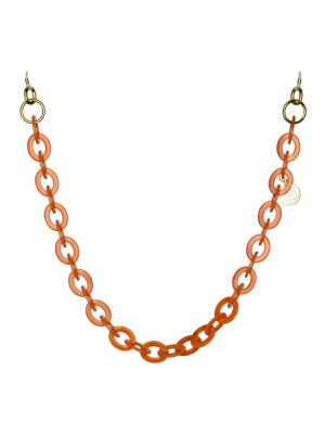 Orange Oval Link Acetate Chain