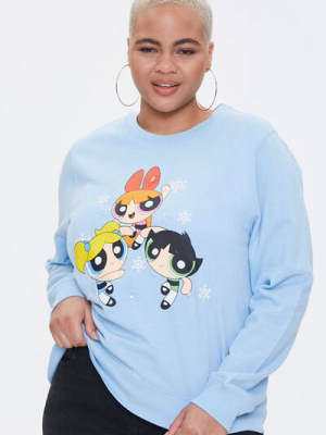 Plus Size Powerpuff Girls Graphic Pullover