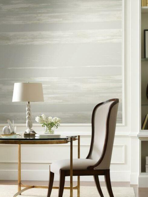 Horizontal Dry Brush Wallpaper In Grey From The Ronald Redding 24 Karat Collection By York Wallcoverings