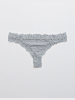 Aerie Eyelash Lace Thong Underwear