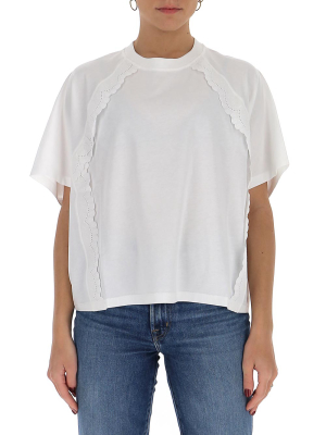 See By Chloé Lace Detail Oversized T-shirt