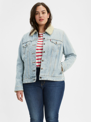 Sherpa Trucker Jacket (plus Size)