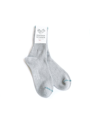 Silk Cotton Socks - Light Gray