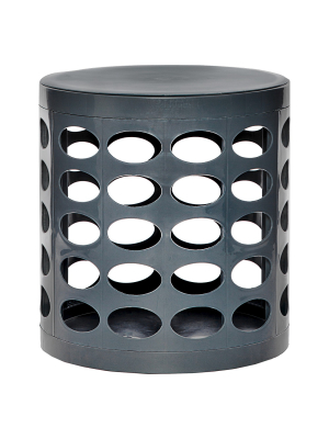 Gitadini Storage Ottoman Perforated Gray