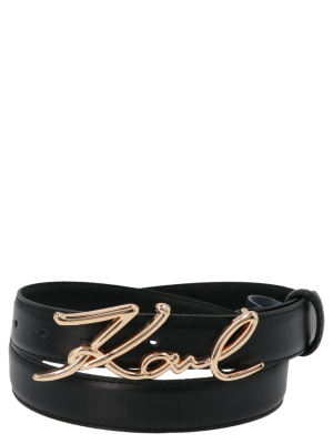 Karl Lagerfeld K/signature Logo Belt