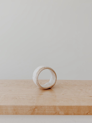 Speckled White Napkin Ring