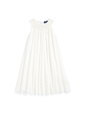 Hand-smocked Tulle Dress