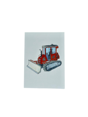 Lydia Red Tractor Greeting Card