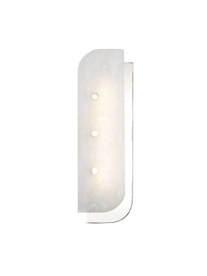 Yin & Yang 1 Light Large Led Wall Sconce Polished Nickel