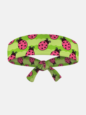 Ladybug Pattern Tie Headband