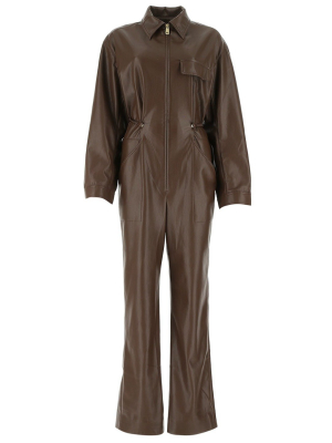 Nanushka Zac Ruched Zipped Jumpsuit