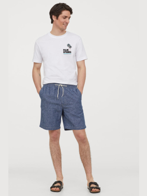 Linen-blend Shorts