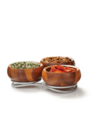 Nambe Braid Condiment Server