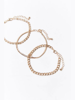 Curb Chain Bracelet Set