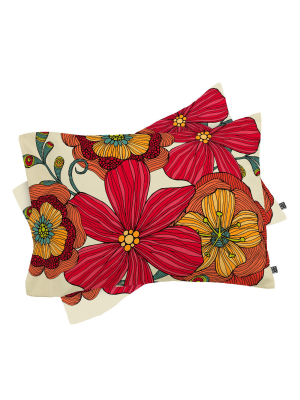 Valentina Ramos Clementine Pillow Sham Standard Red - Deny Designs