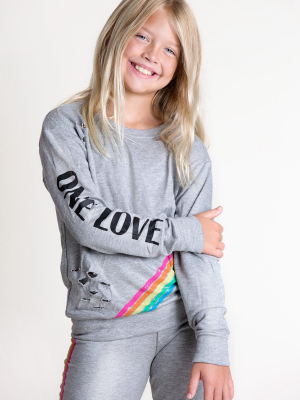 Grey Rainbow Sweatshirt