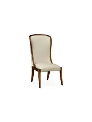 High Curved Back Upholstered Dining Side Chair