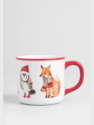Festive Forest Critters Ceramic Mug