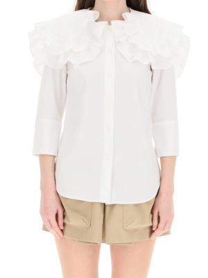 Redvalentino Ruffled Long Sleeve Shirt