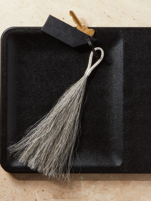 Wire Tassel Grey Horsehair Keychain