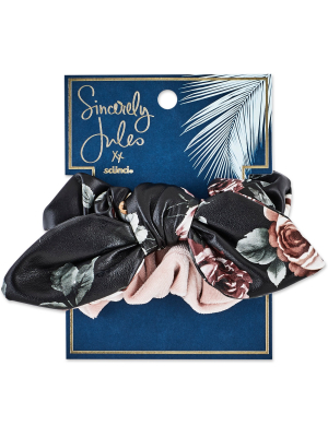 Sincerely Jules By Scünci Faux Leather Printed And Velvet Scrunchies - 2pk