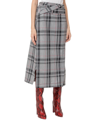 3.1 Phillip Lim Checked Midi Skirt