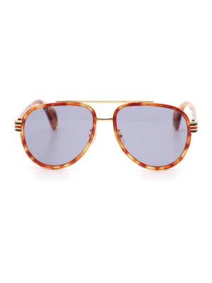 Gucci Eyewear Aviator Web Sunglasses