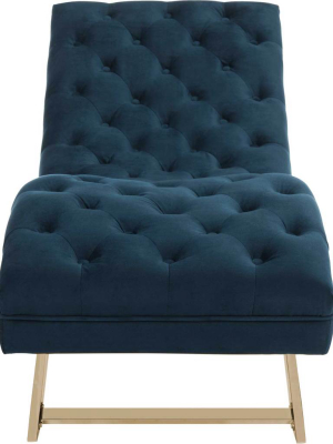 Morph Chaise With Headrest Pillow Navy/gold
