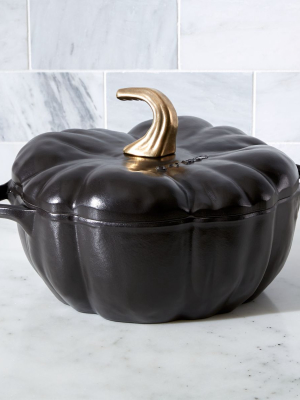 Staub ® 3.5-qt Black Cast Iron Pumpkin Cocotte