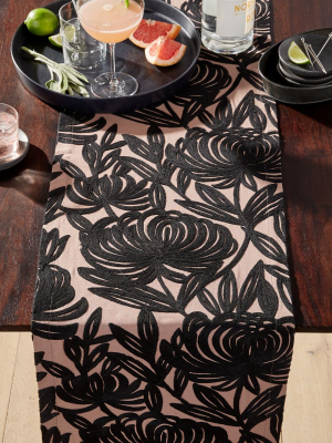 Chrysa 90" Embroidered Table Runner