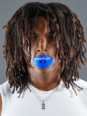 Keep Out Blue Football Mouthguard