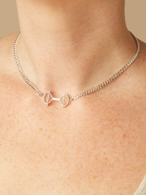 Lock Link Necklace Silver