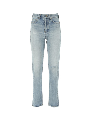 Saint Laurent High Waisted Slim-fit Jeans