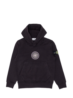 Stone Island Junior Logo Graphic Print Hoodie