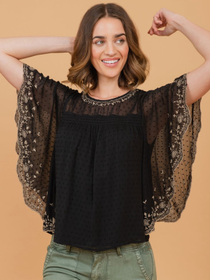 The Stella Clip-dot Ruffle Blouse