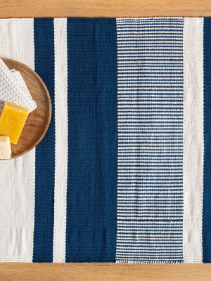 Kiliim Navy Hues Bath Mat