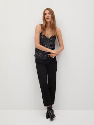 Sequin Embroidery Top