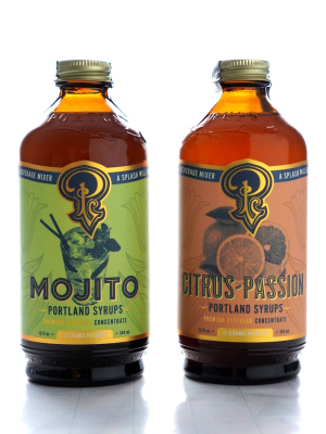 Portland Syrups Mojito And Citrus Passion Syrup, Set Of 2