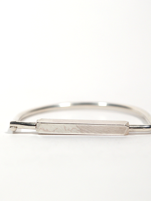 Silver Square Hinge Bracelet By Formina