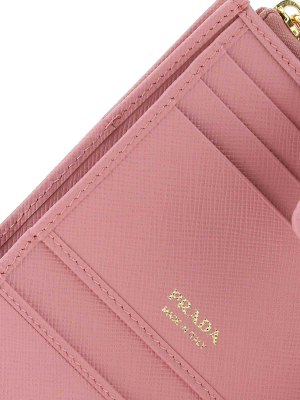 Prada Logo Plaque Wallet