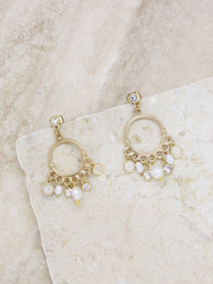 These Moments Pearl 18k Gold Plated Dangle Earring