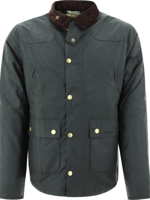 Barbour Logo Embroidered Snap-fastening Jacket